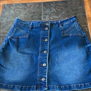 NWOT Frye Denim A-line Mini Skirt